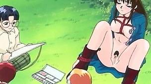 Outdoor dp with coition toys in hentai membrane